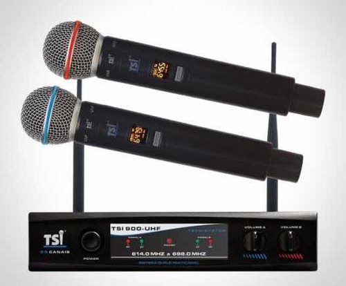 Imagem 3 de 6 de Microfone Tsi 900 Uhf 96 Canais Substitui Tsi Ud1800 Ud800