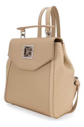 Bolsa Backpack Cloe Rucelia Mediano Color Beige