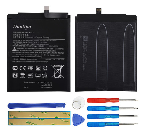 Duotipa Bateria Bm3l Para Xiaomi 9 Mi9 M9 Kit Herramienta