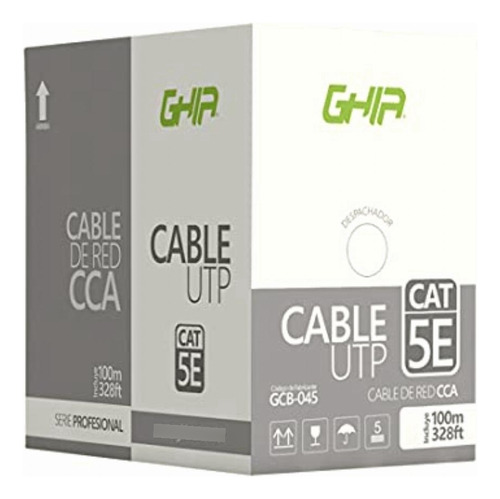 Bobina De Cable Cat5e (utp) Caja Con 100mts, 24 Awg Color