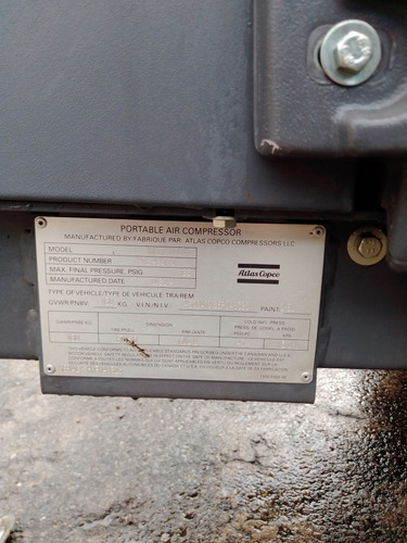 Imagen 10 de 10 de Compresor Atlas Copco Modelo Xas 185 Cd7, 49hp, Con 77 Horas