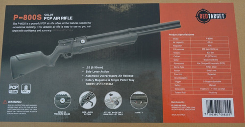Rifle Pcp P 800 Red Target 6,35 Nova Vista Nuevo Con Envio