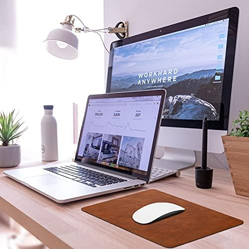 Mouse Pad De Piel Sintética Con Base De Microfibr