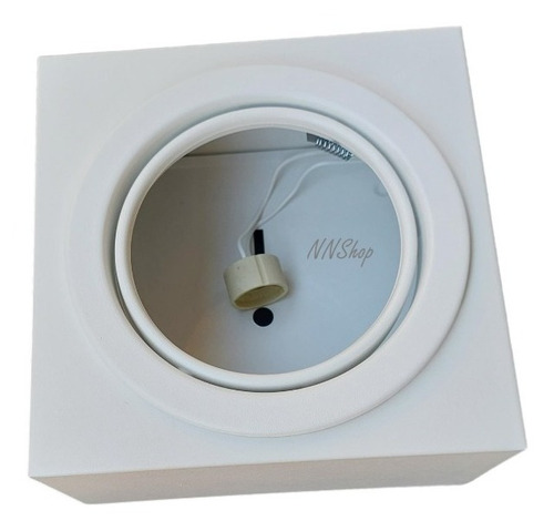 Plafon Spot De Sobrepor P/ Marquise Alta Quadrado Ar111 Estrutura Branco 110v/220v