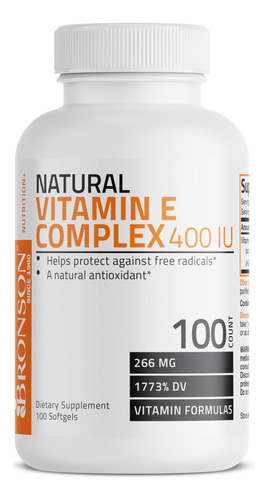 Suplemento Natural Vitamin E Complex 400 I.u. 100cap Bronson