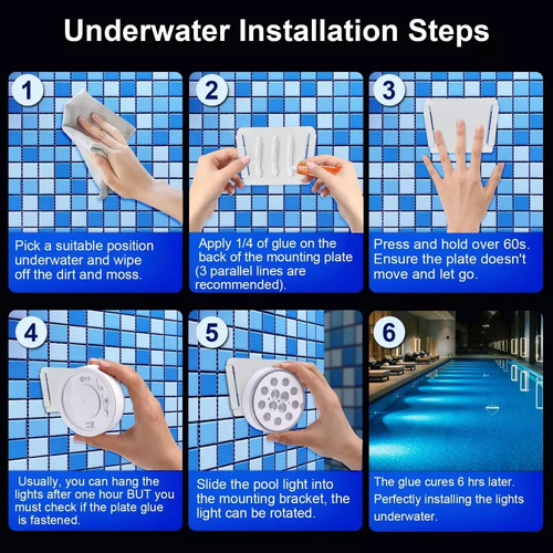 Lámpara De Piscina Recargable Por Usb, 2 Unidades, Lámpara D