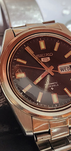 Reloj Pulsera Antiguo Seiko Hombre Plateado Gris Negro (Usado)