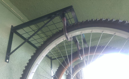 Gancho Soporte Pared Reforzado Estante Colgar 3 Bicicletas Negro