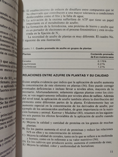Problemas Del Azufre En Suelos Y Cultivos De Mesoamérica (Usado)