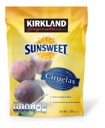 Ciruelas Pasa Deshuesadas Sunsweet 1.59kg / Kirkland