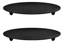 Comprar 2 Portavelas De Hierro Negro De 4.3 Pulgadas Para