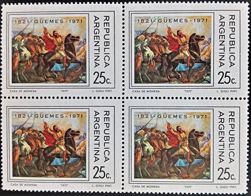 Argentina Arte, Cuadrito Gj 1565 M. Güemes 1971 Mint L17120