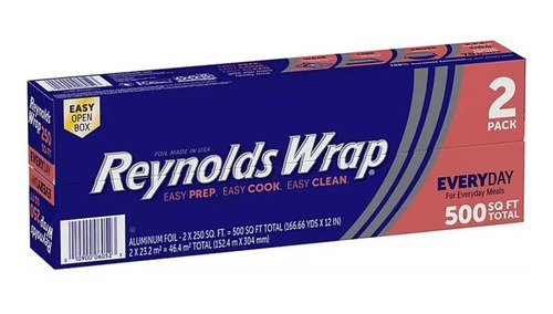 Papel Aluminio Reynolds Wrap  2 Pack 46.3m