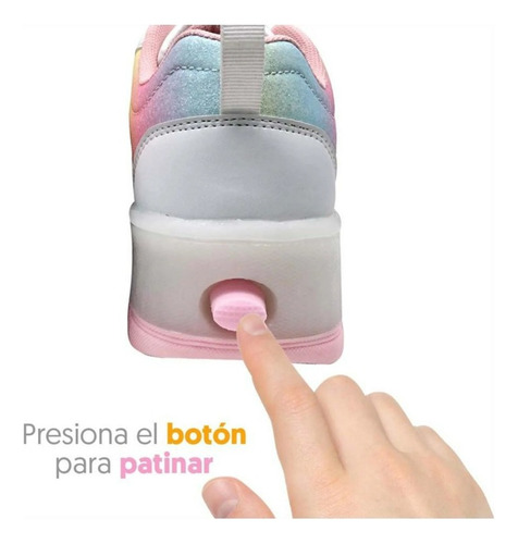 Tenis Patín Next 2 En 1  Color Rosa Talla 21