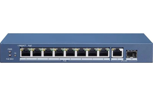 Switch 8 Puertos Ethernet Full Poe 150w Cámaras Teléfonos Ip