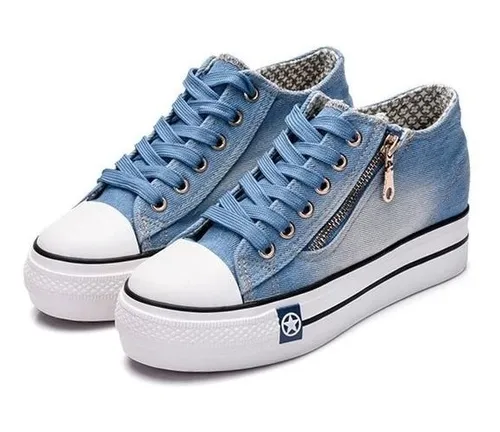 Tenis jeans com ziper 2025