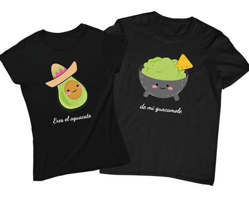 Imagen 1 de 5 de Dúo De Playeras De Pareja- Novios-tu Eres-aguacate-guacamole