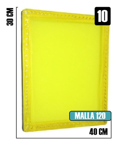 10 Marcos Madera (3/4 De Pulgada) Malla 120, 30x40 Cm