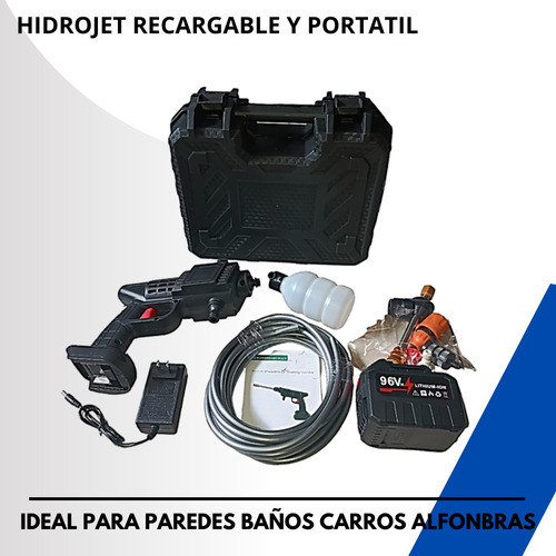 Hidrojet Recargable Inalámbrico Portátil De Alta Presión 96v