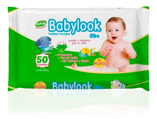 Toallitas Húmedas Para Bebé | Babylook | Aloe Y Vit. E | 50u