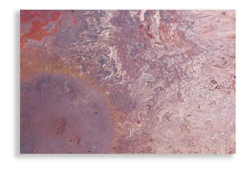 Cuadro Marmol Rosa Abstracto Canvas Grueso Moderno 80x120cm