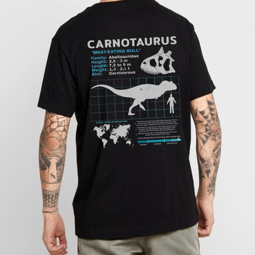 Playera Negra Jurassic World Dinosaurios Ark T-rex