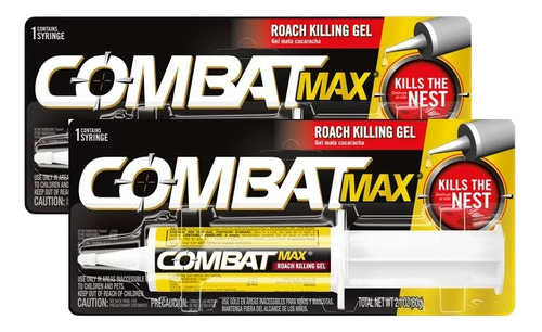 Combat Max Gel 60gr Veneno Mata Cucarachas Pack 2 Pza.