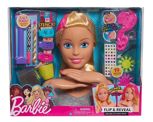 Barbie Deluxe Styling Maquilla Peina A Barbie Juguete Niña 