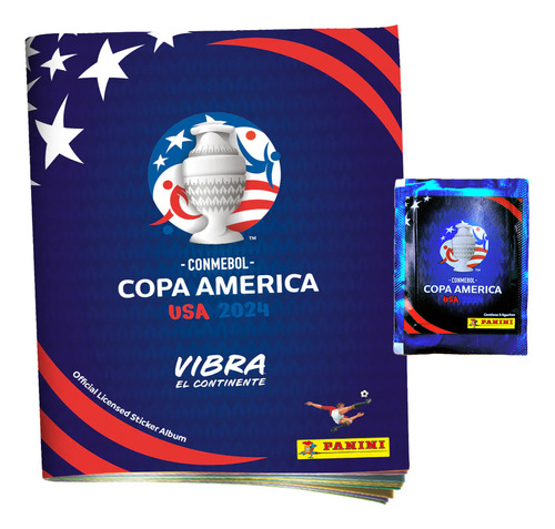 Figuritas Copa América 2024 Usa Panini Pack Álbum +10 Sobres