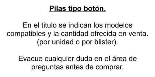 Blister De 10 Pilas Baterias Lr44 Lr44w Lr 44 L1154 Emn