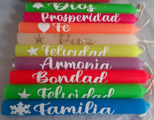 Velitas Personalizadas X6 Unidades Multicolores Bolsa- Baby