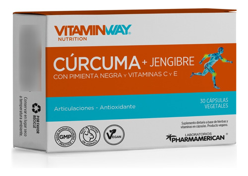 Curcuma Y Jengibre + Pimienta Negra Vitamina Cye Vitamin Way