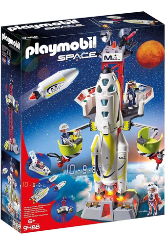 Playmobil Space 9488 Cohete Con Plataforma De Lanzamiento