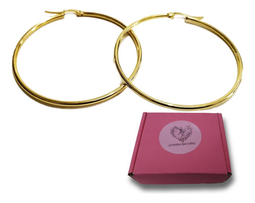 Arracadas Aretes Oro Laminado 24k Alta Calidas 4cm