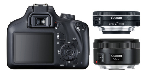 Pack Canon Eos 3000d + Lentes Ef-s 24mm Stm + Ef 50mm Stm