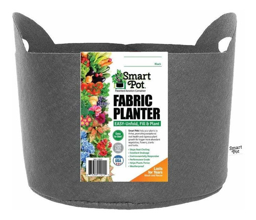 Contenedor Smart Pots Lateral Suave Asa Negro