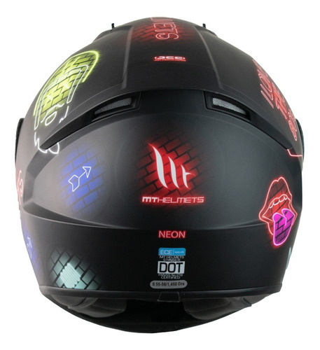 Casco Para Moto Mt Helmets Stinger Ff105b Neon A1 Negro Color Negro Tamaño Del Casco L (59-60cm
