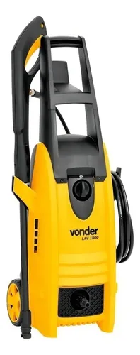 Lavadora de alta pressão Vonder Leve LAV 1800 amarela de 1.8kW com 140bar de pressão máxima