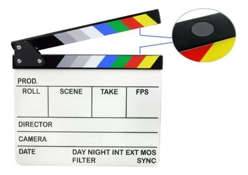 Claqueta De Cine - Acrylic Film Clapper Board Hollywood