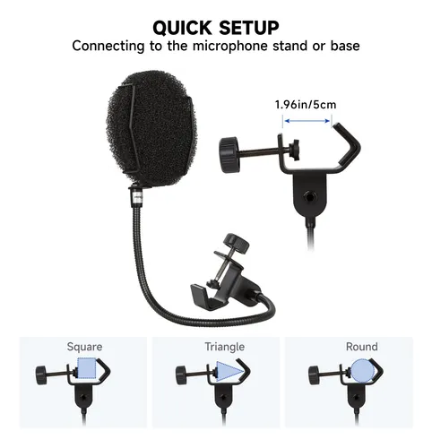 Micrófono Pop Filter Proar Para Blue Yeti, Blue Snowball