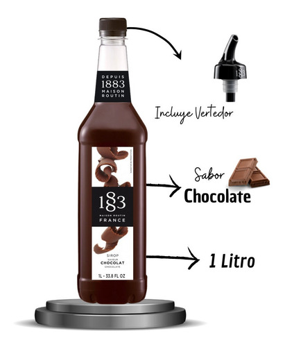 Syrup Jarabe Saborizante Routin - Chocolate 1 L + Vertedor