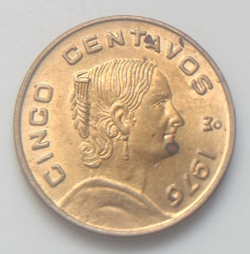 Moneda 5 Centavos Corregidora 1976