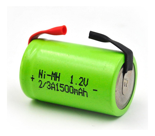 Elxjarcell - Batería Ni-mh De 2/3a 1.2v 1500mah Con Pestañas