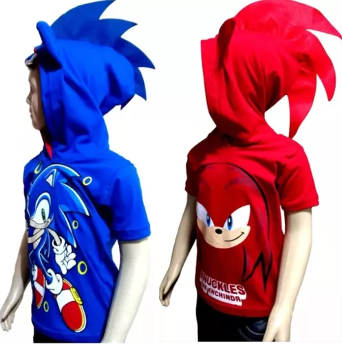 Fantasia Sonic Azul Infantil Cosplay Halloween Dry em Promoção na