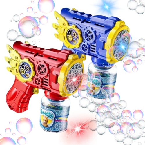 Super Máquina De Bolhas De Sabão - Pistola Automática C/ Luz