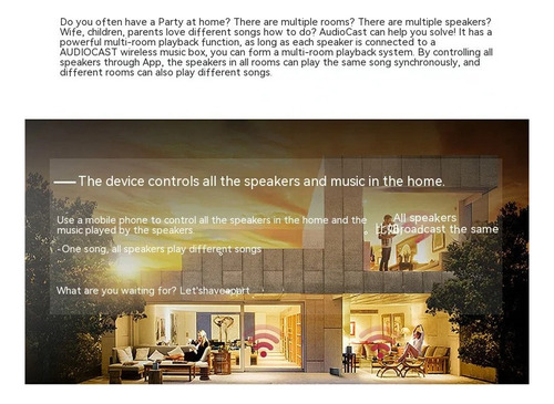 Receptor Inalámbrico Wifi Music/audio Stream/audiocast Ieast