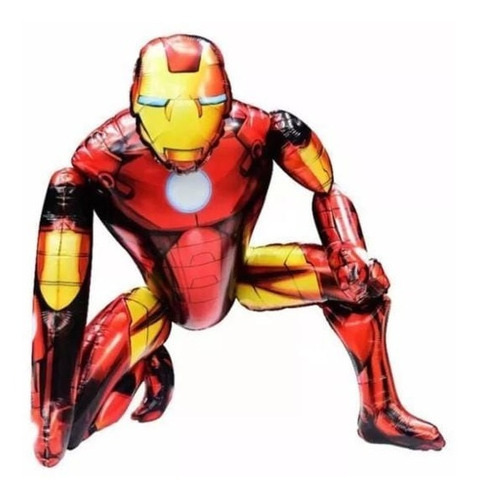 Globo Metalizado Grande Iron Man Caminante 4d X 1 Unid