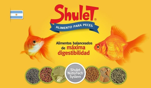 Imagen 5 de 9 de Shulet Carassius 150g Alimento Escamas Peces Agua Fria