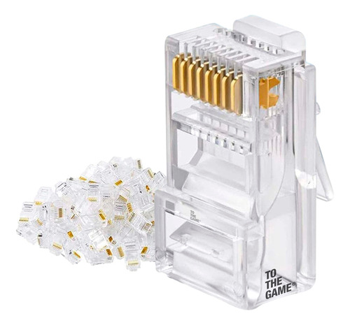 Ficha Rj45 Cat 6 Red Utp  Doble Contacto Pack 100 Unidades