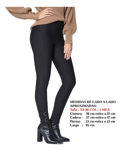Leggins Vestir Studio F Mujer Casual Stretch Mallones Lycra